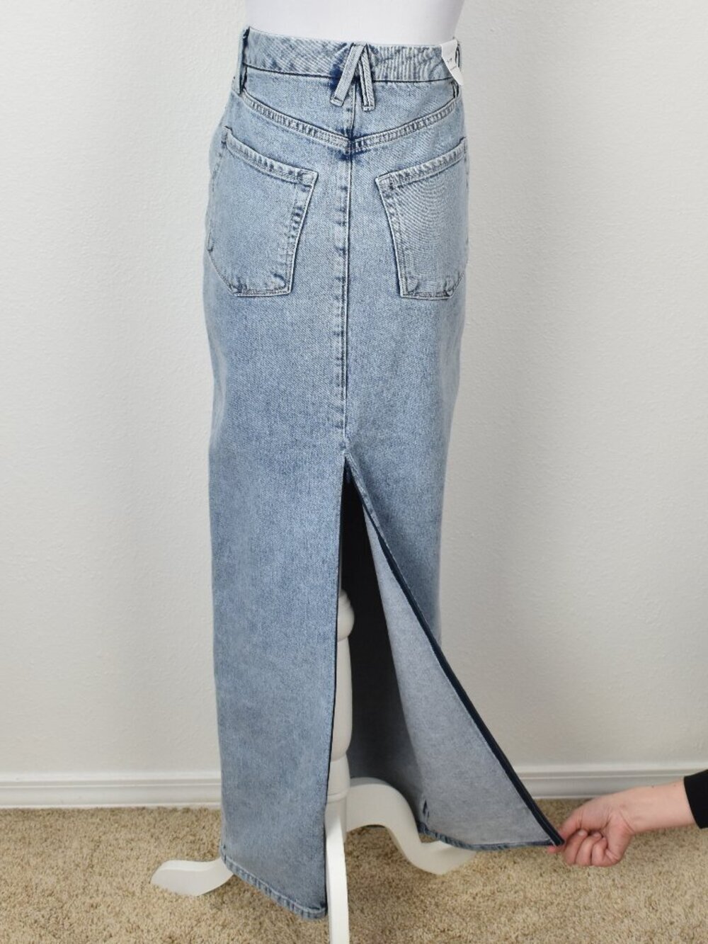 Good American Uniform Maxi Skirt NEW - 0/25 - Picture 8 of 13